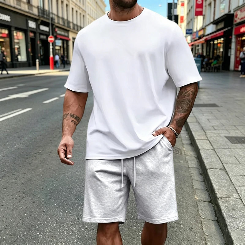 Mens Fashion Clothes - Męski Zestaw Koszulek Casualowe T-shirty z