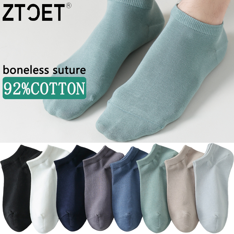 Socks Ankle Men - Męskie bawełniane skarpetki, krótkie, wysokiej jakości,