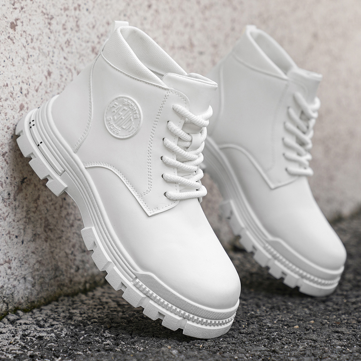 Męskie modne całoroczne białe  – Men'S Fashion News recenzja i cena