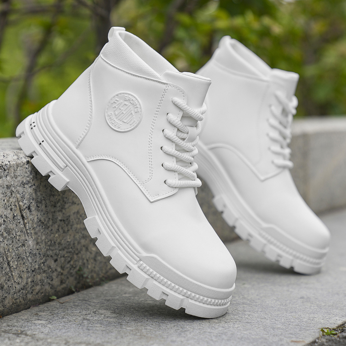 Męskie modne całoroczne białe  – Men'S Fashion News recenzja i cena