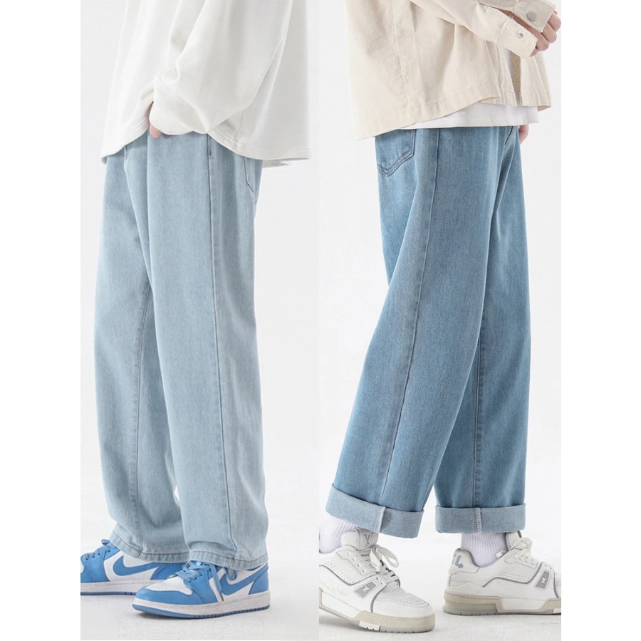 Męskie spodnie dżinsowe do kos – Men'S Fashion Grey Jeans recenzja i cena