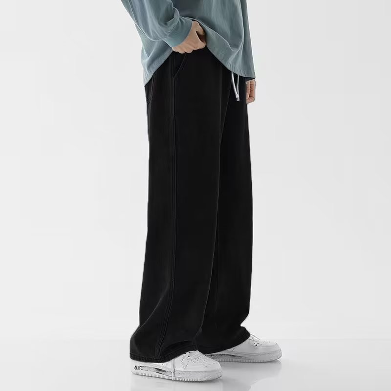 Koreański styl streetwear, now – Men'S Fashion Grey Jeans recenzja i cena