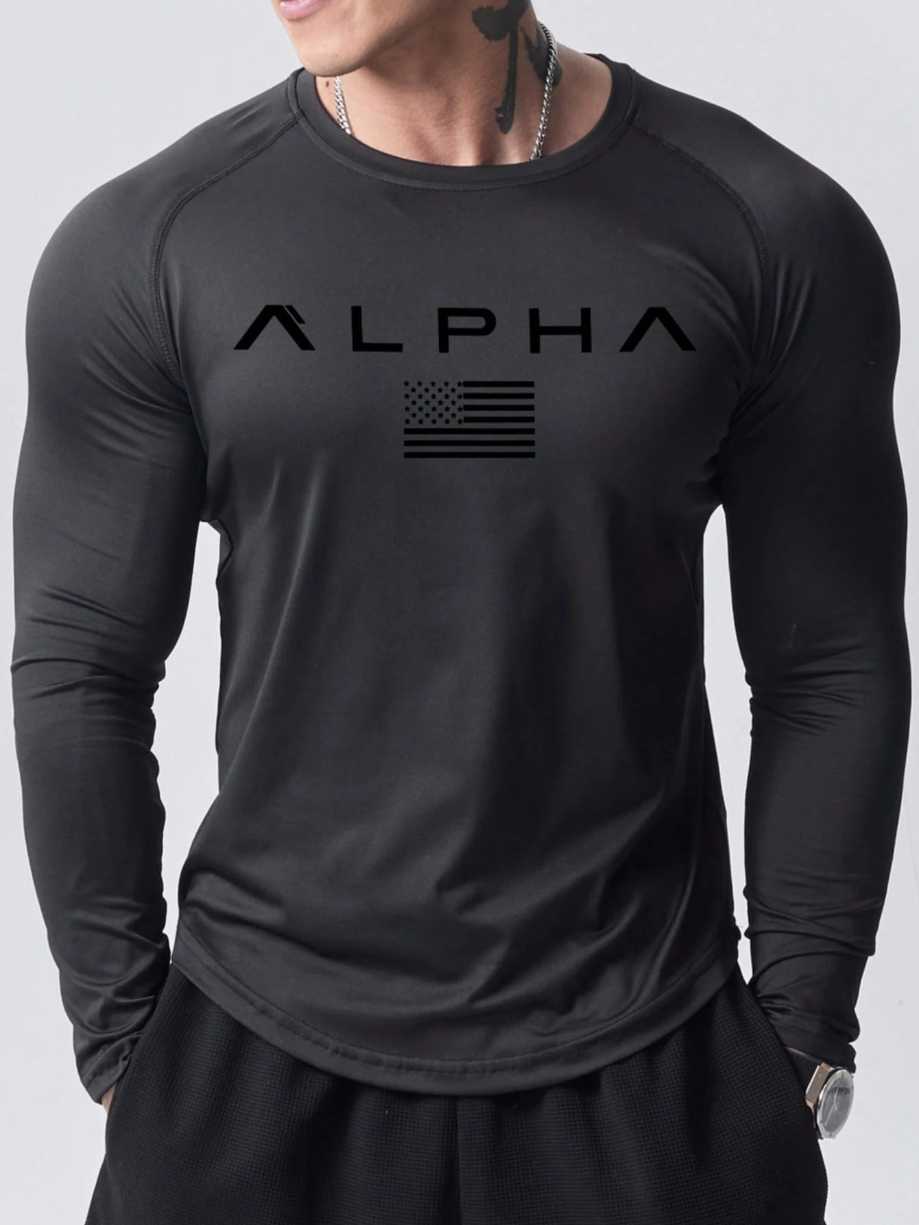 Nowa męska koszulka z długim r – Mens Fashion Clothes recenzja i cena