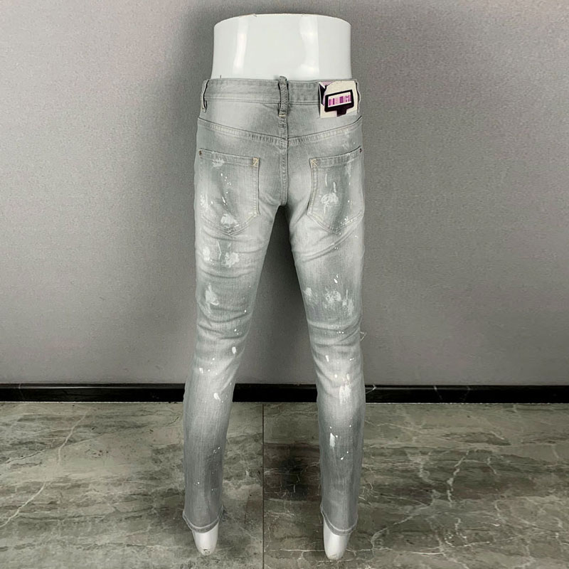 Modne, nowe dżinsy męskie, z p – Men'S Fashion Grey Jeans recenzja i cena